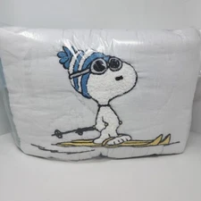 Pottery Barn KIDS Peanuts Snoopy Winter Sports Ski~Quilt TWIN