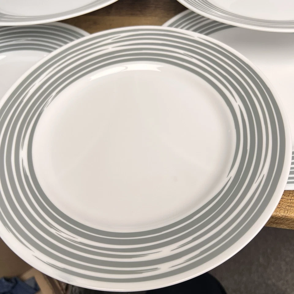 Juego de 8 platos de cena Corelle Stroke of Color plata platino gris Foto 3 de 4
