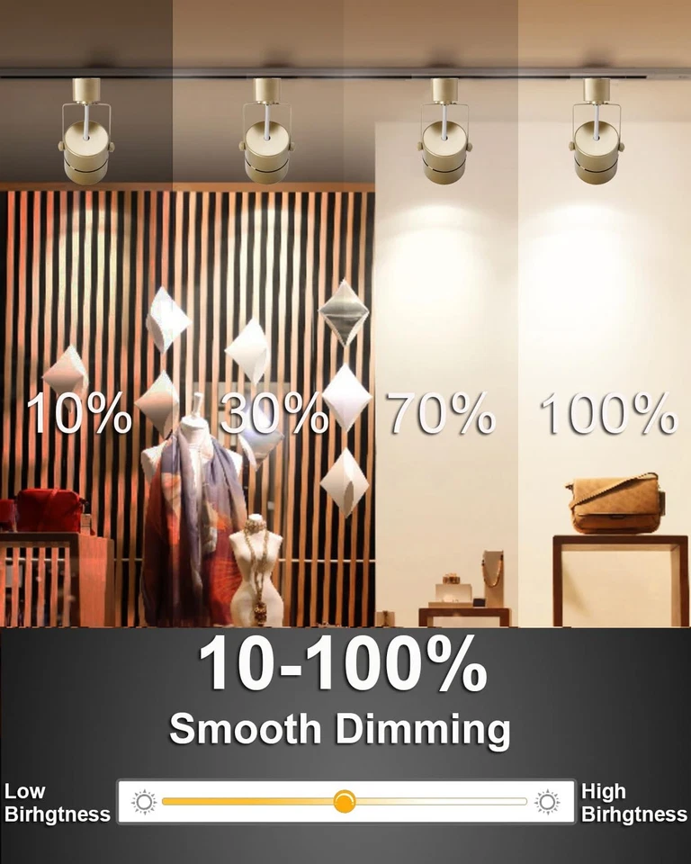 Cabezales de iluminación de pista dorada regulables de 10 W tipo H LED fijación de repuesto de luz de pista... Foto 3 de 4