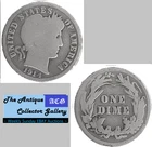 Antique 1914 ⌛US Philadelphia Mint Silver Barber Dime🪙Antique🪙