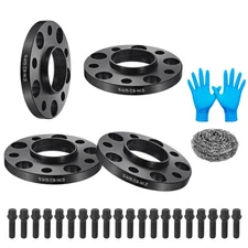 4x 15mm Thick 5x120 72.56mm Hubcentric Wheel Spacer Black 14x1.25 For BMW X3 X4