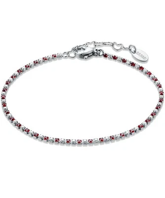 Bracciale Femme En Acier Brand Gioielli Collection TENNIS Rouge Code 14BR048R-M - Photo 1/3