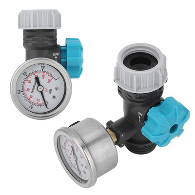 #ad #ad G3 4in Adjustable Water Pressure Regulator Valve With Pressure Gauge Greenhouse❀ $16.53
