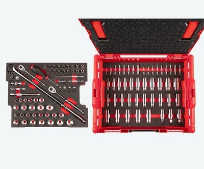 Tekton Tools OLB91301 1/4 3/8 Inch 6-Point Socket Set in Tool Box In L Boxx Case