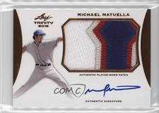 2015 Leaf Trinity Patch Auto Bronze Michael Matuella #PA-MM2 Patch Auto 2d9