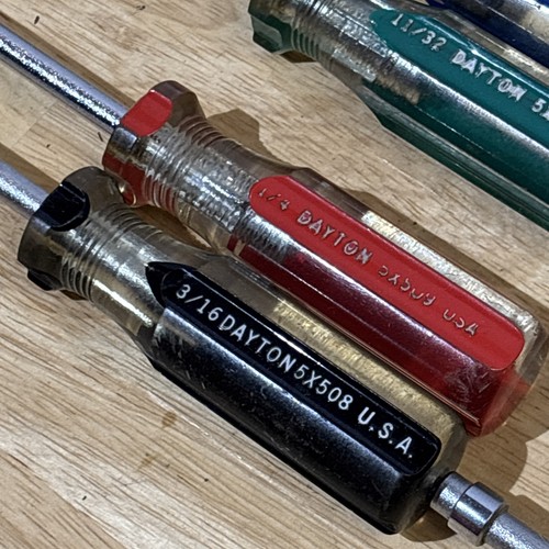 Dayton SAE Nut Driver Set LOT 3/16" to 1/2" Skips 5/16" W/ Duplicates Vtg USA - Picture 6 of 20