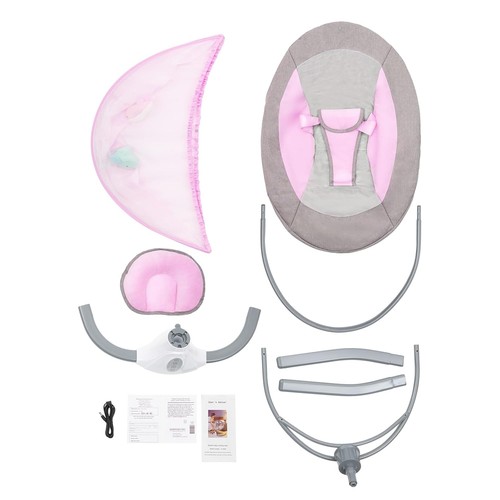 Baby Bouncer Electric Rocking Chair Portable Swing Seat for Infants with Comfort - Picture 4 of 9