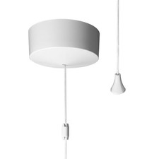 6AX 2-Way Ceiling Pull Cord Switch | Raised Rounded Plastic | No Indicator | Scr
