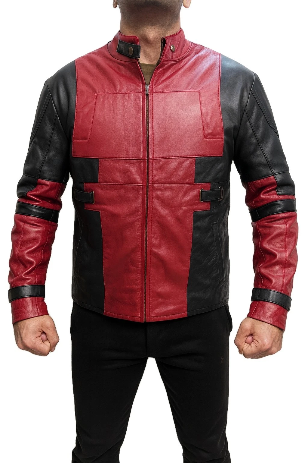 DP Wade Wilson Dead Reynold Moto Racer Biker Real Leather Jacket
