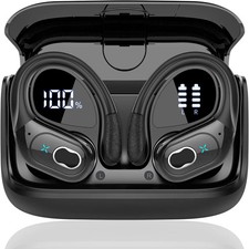 TWS Sports Earbuds Bluetooth 5.4 HIFI Bass Wireless Headphones LED Touch Hands-f