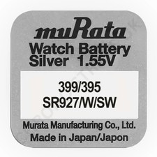 Murata 399 / 395 / SR927W / SR927SW Silver Oxide Watch Battery
