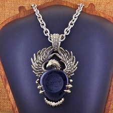 American Eagle Guitar Pick Pendant Holder Necklace Coin Holder 5mm  25" Chain