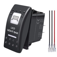 LED Light Bar Rocker Switch 3 Pin On/Off 20A/12V 10A/24V ATV UTV Light Bar To