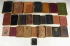 Collection of 26 Books Miniature Leather Bindings early printing Bibles Religion