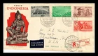 Dr Jim Stamps Indonesia Registered Air Mail 4V Set Visit Indonesia Fdc Monarch