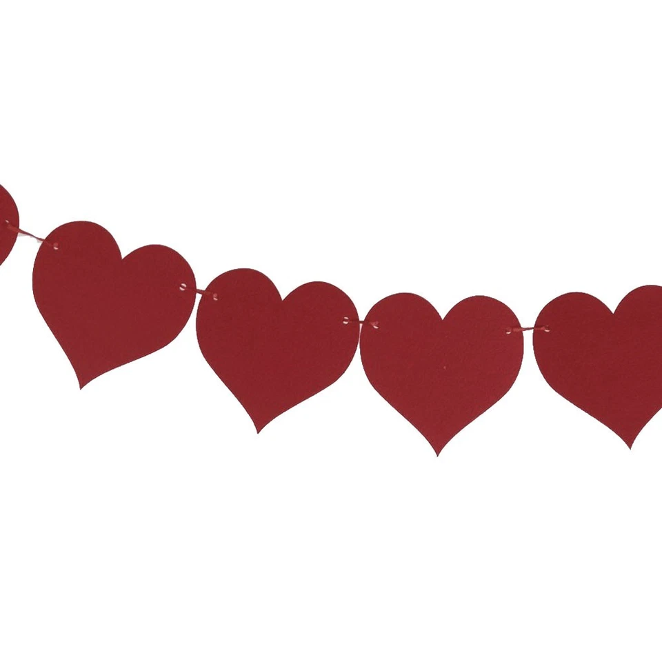 Red Heart Bunting Banner for Wedding / Christmas / Party / Home Decoration - Image 3 of 4