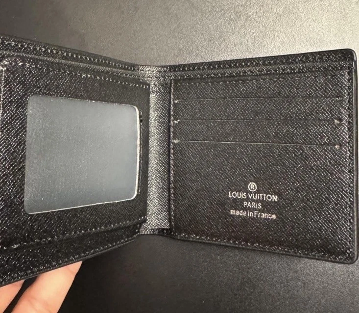 Louis Vuitton Men's Bifold Wallet Black/Gray Monogram Leather with Box - Image 3 of 3