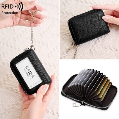 RFID-Schutz Ziehharmonika Kartenhalter Schlüsselanhänger Mode einfache Geldbörse Portemonnaie