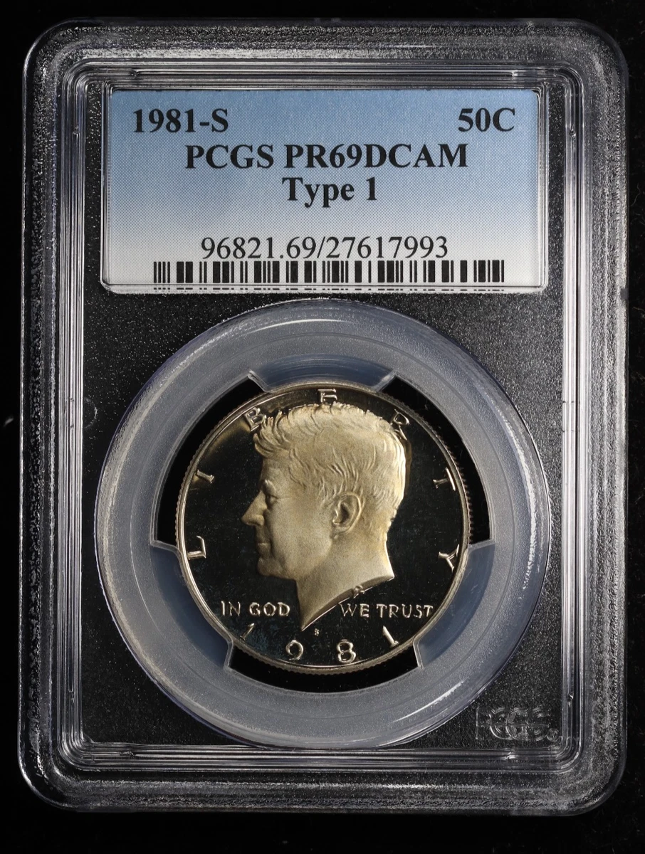 1981 PCGS Certified PR 69 Graded Kennedy US Half Dollars for sale