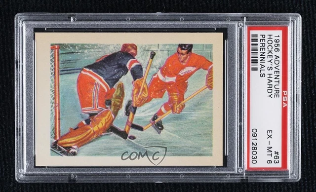 1956 Gum Inc Adventure R749 Chuck Rayner Gordie Howe #63 PSA 6 HOF