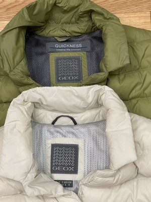   2 x GEOX Luxus Echt Daunen Steppjacke Respira Gr. 36 S wNEU SET-Preis  