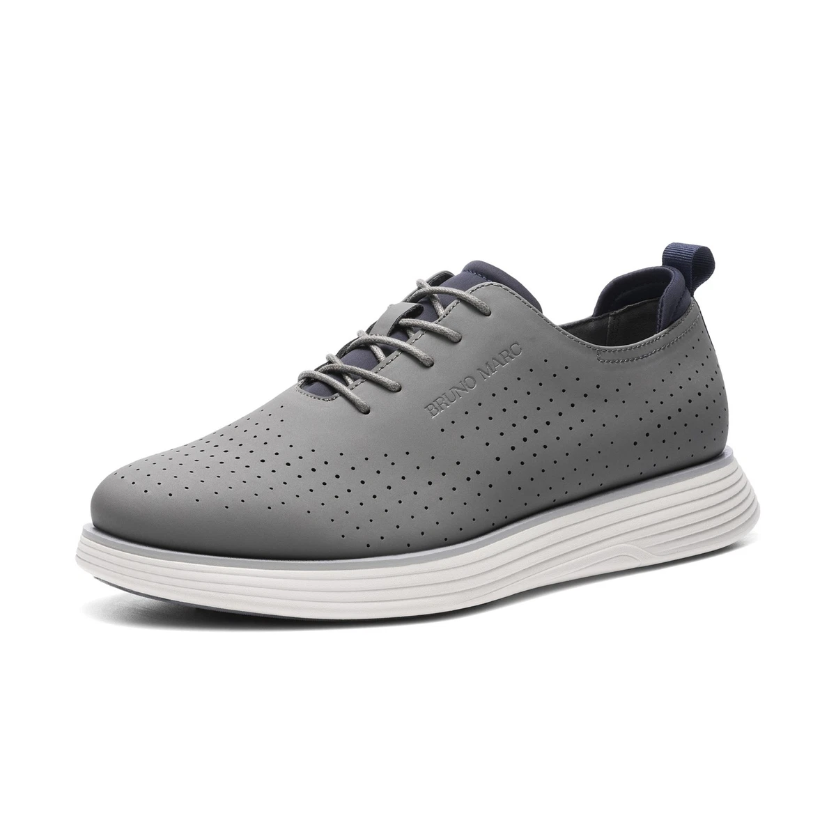 slim fit dress slacks Handmade Mens Light Gray Suede Brogue Shoes, Men Gray Dress Shoes – Rebels  Market main image 1