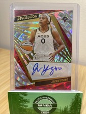 2022 Panini Revolution WNBA - Autographs Jackie Young #AG-JYG Fractal /99 (AU)