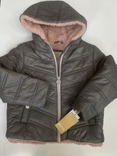NWT Michael Kors Girls Gun metal Puffer Jacket Size 6X