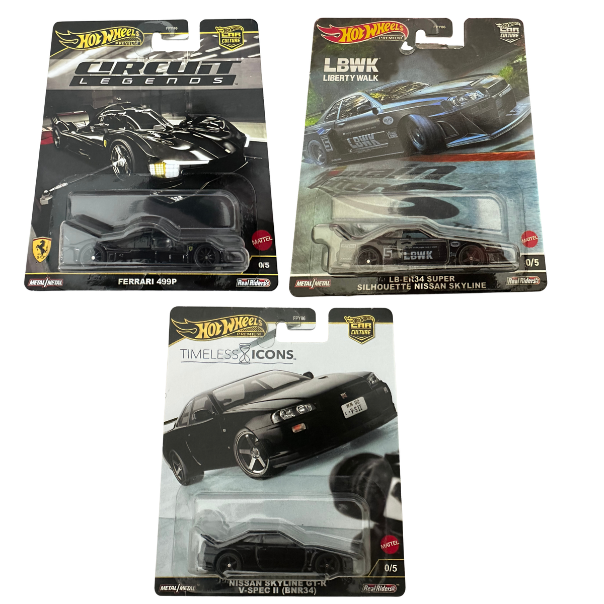 CUSTOM Fan-Made | Hot Wheels Ferrari 499P + LBWK LB-ER34 + BNR34 V