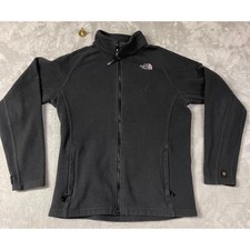 The North Face TKA 100 Fleece Jacket Boys XL 18/20 Black Raglan Sleeve Full Zip