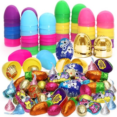 Easter Candy with Fillable Plastic Eggs Bundle - Pack Of 24 Plastic Eggs With...