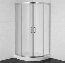900mm Quadrant Shower Enclosure Chrome Walk In Corner Cubicle Easy Clean