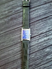 NOS Men's Slim Tank Blue Dial Dress Watch New Mvt & Batt🌟