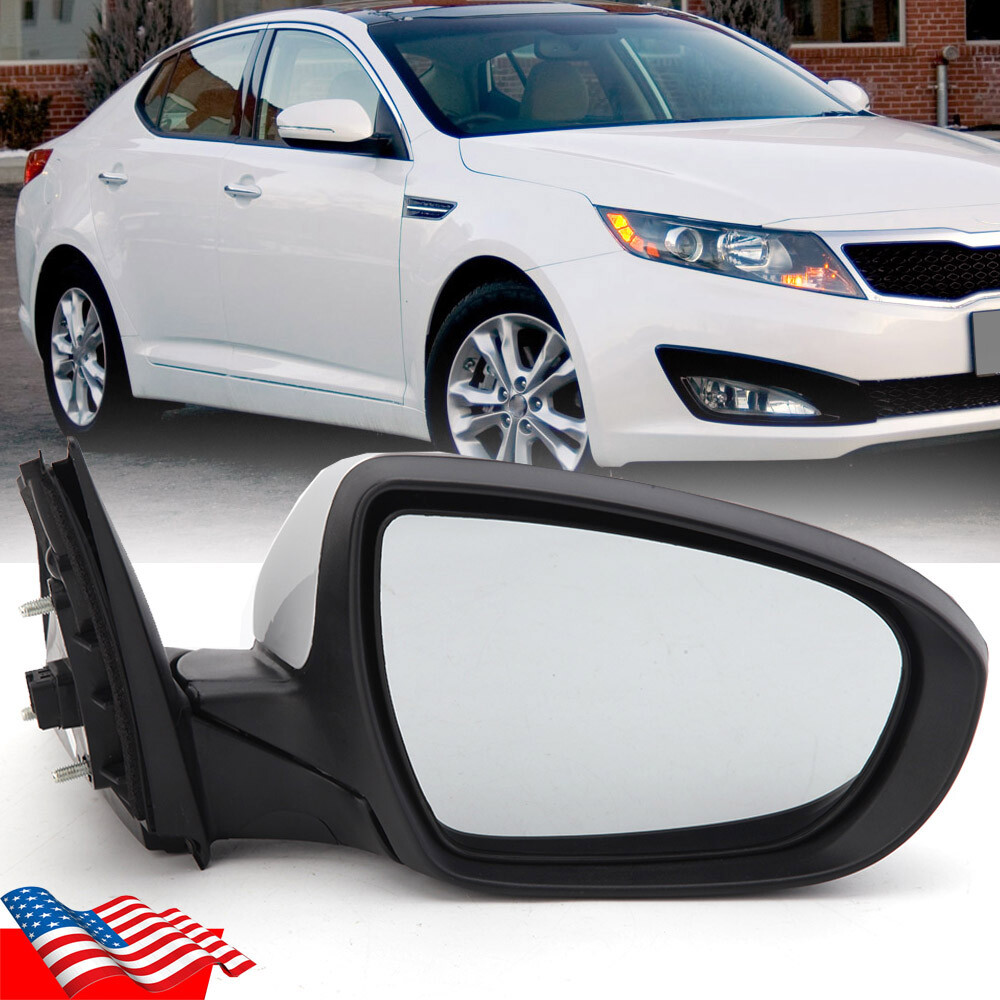 For Kia Optima 11-13 Right Side Mirror White 5Pin Manual Fold W/Turn Signal Lamp