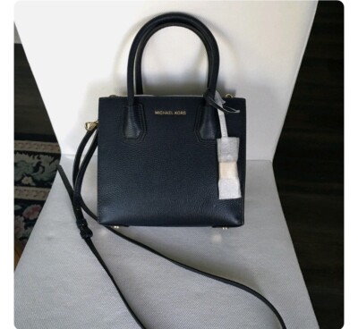 Michael Kors Mercer LARGE Center Zip Tote In Black