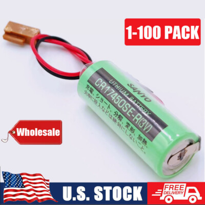 #ad Lot CR17450SE R 3V 2500mAh PLC Battery For FANUC A98L 0031 0012 CNC with Plug US $625.69