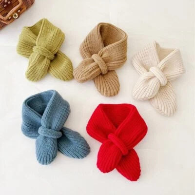 Autumn Winter Baby Scarf Soft Warm Knitted Toddler Kids Scarves for Girls Boys