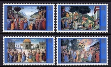 VATICAN Sc#1156-9 2000 Sistine Chapel Fresco MNH