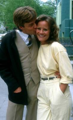 Folker Bohnet, Claudia Rieschel, play Ein klarer Fall am in - 1985 Old Photo 1