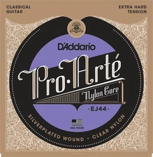 D'Addario Pro Arte Nylon Classical Guitar Strings; extra hard tension EJ44