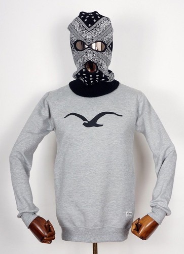 Cleptomanicx Crewneck Crew Sweatshirt Pullover Möwe Heather Grey In XS