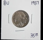 1937 Buffalo Nickel   "BU"   Nice Coin
