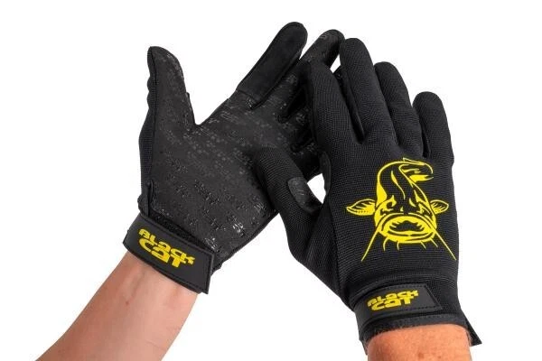 Black Cat Cat Gripper Gloves M L XL Handschuhe Waller Landehandschuhe Wels Angel