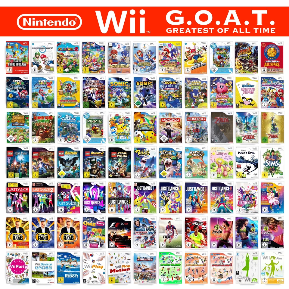 Nintendo Wii Spiele-Wahl 🚨 Die Besten Games ⭐️ Greatest of All Time 🏆 ✅ #GOAT - Bild 1 von 1