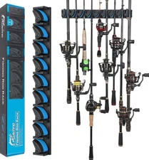 Vertical Fishing Rod Holder 9 Rods Fishing Pole Holder Wall Mounted Fishing Rack