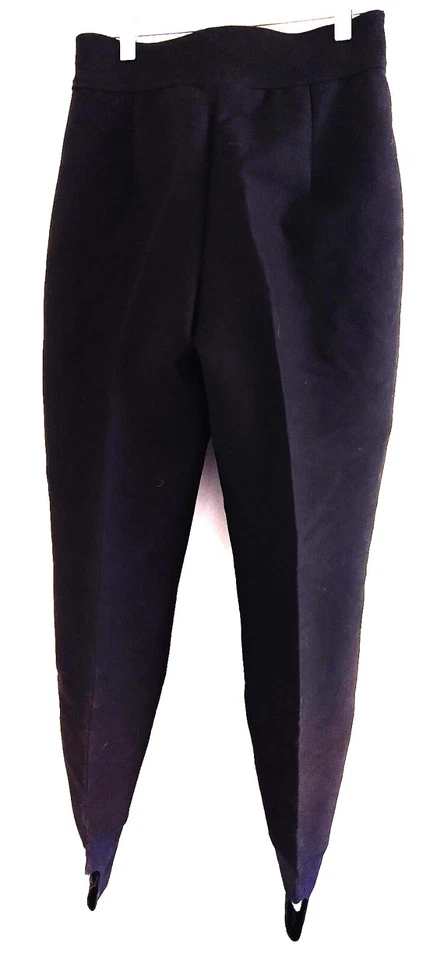 PANTALONES ESTRIBO PASSPORT MISSES TALLA 12 NEGROS TELA PESADA CASUAL TRABAJO DEPORTE Foto 3 de 4