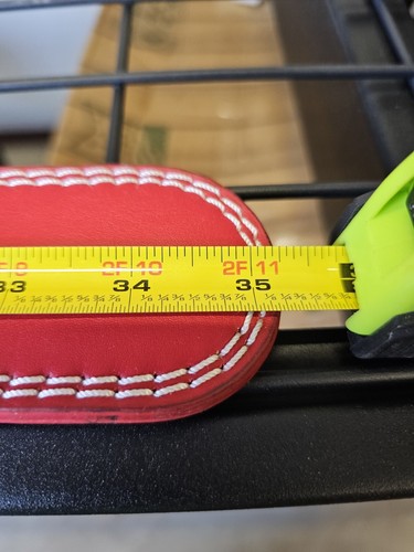 CINTURÓN ELEVADOR SUPERIOR GRANDE ROJO UNISEX ACOLCHADO DOBLE PASADOR HEBILLA 35 pulgadas - Imagen 5 de 5