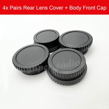 4 x Pairs Rear Lens Cover  Camera Body Front Cap for Canon EOS EF DSLR SLR Lens