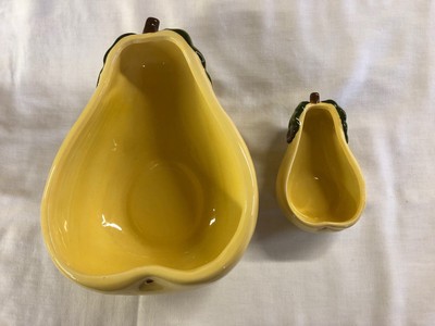 Pear shape 2 pc ceramic chip dip set
