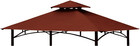 Grill Gazebo Canopy Top Cover 5×8 Double Tiered BBQ 5×8 Burgundy